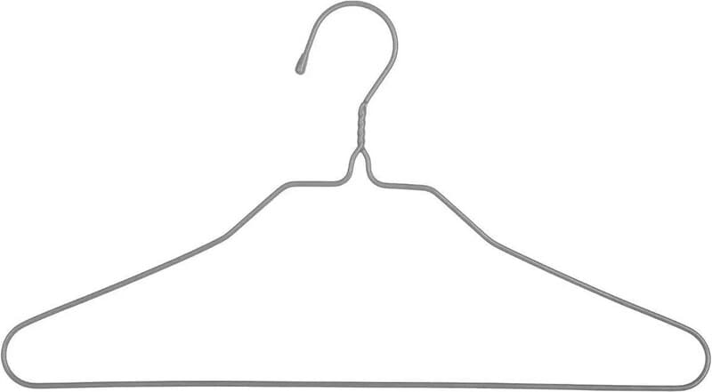 5five Set van metalen hangers - Grijs, 39 x 22 cm, 10 stuks