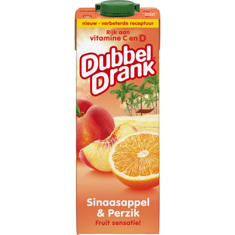 DubbelDrank Orange Peach Juice - 1 L