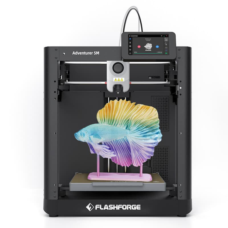 FLASHFORGE Adventurer 5M 3D-printer, max. 600 mm/s hoge printsnelheid, directe extruder van 280°C, afdrukformaat 220x220x220 mm