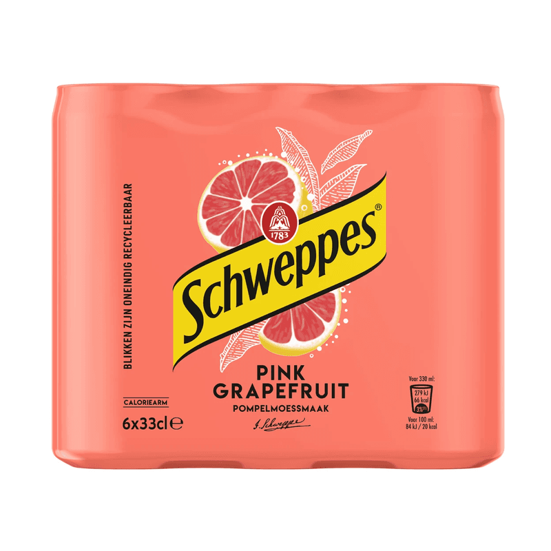 Schweppes Pink Grapefruit - 6 x 330 ml