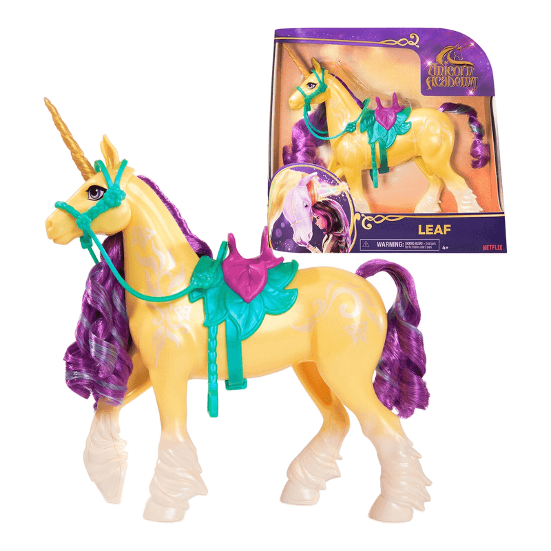 Unicorn Academy eenhoorn bladfiguur - 25 cm, multikleur