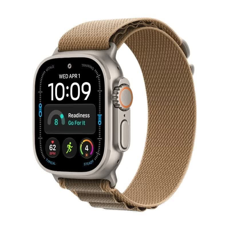 Apple Watch Ultra 4 - GPS + Cellular - 49 mm - titanium kast met Desert Alpine Loop (M)