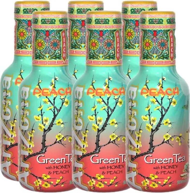 Arizona - Groene thee met honing&perzik - 6 x 500 ml