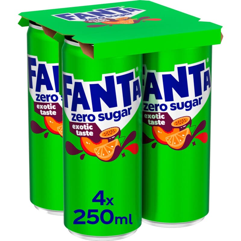 Fanta Exotic Soda - 4 x 250 ml