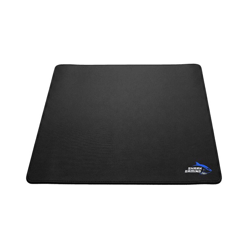 Shark Gaming muismat, 450 × 400 mm, Bedieningsoppervlak, Antislip rubberen basis, Gestikte randen, Zwart