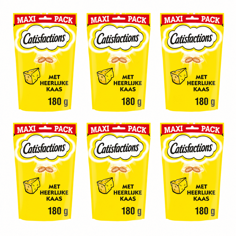 Catisfactions Kattensnack Kaas Maxipack 6 x 180 g