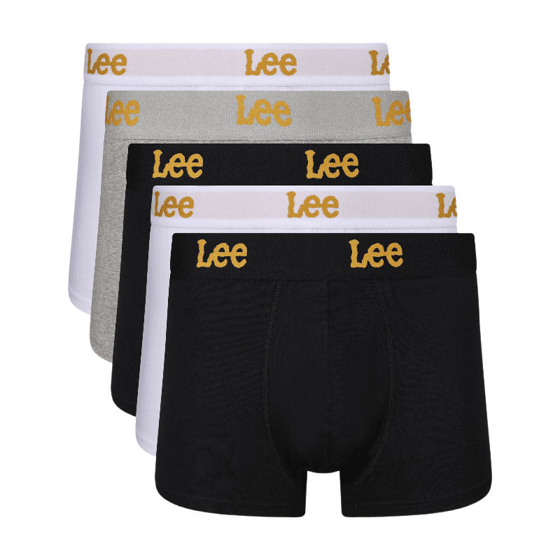 LEE TRUNK INNES boxershort zwart/wit/gemêleerd grijs M