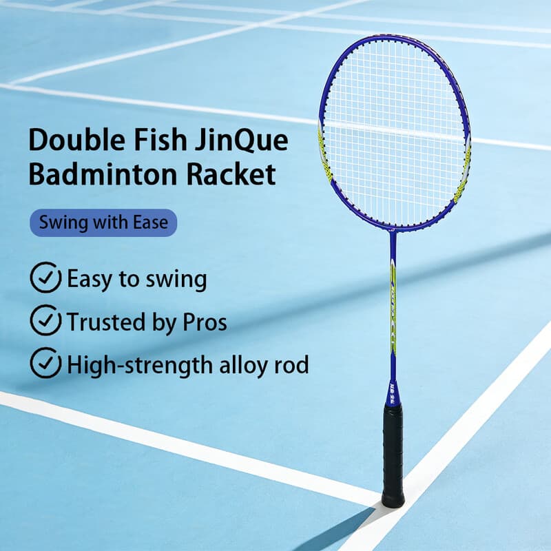 Double Fish JinQue koolstofaluminium-racket duo-set donkelpaars 1502