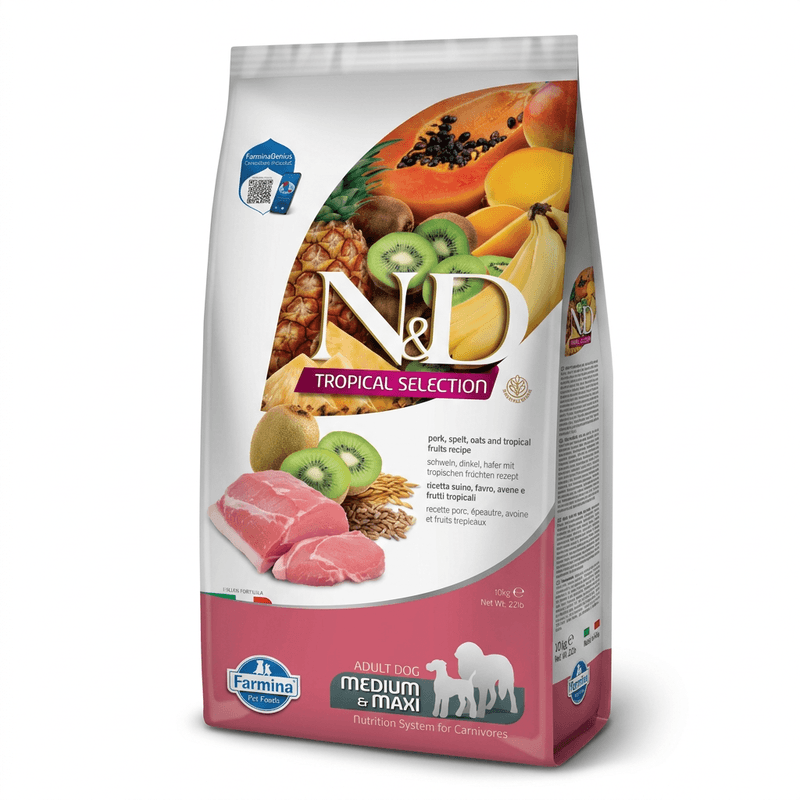 Farmina N&D Tropical Adult Medium & Maxi Hondenvoer - Pork - 10 kg