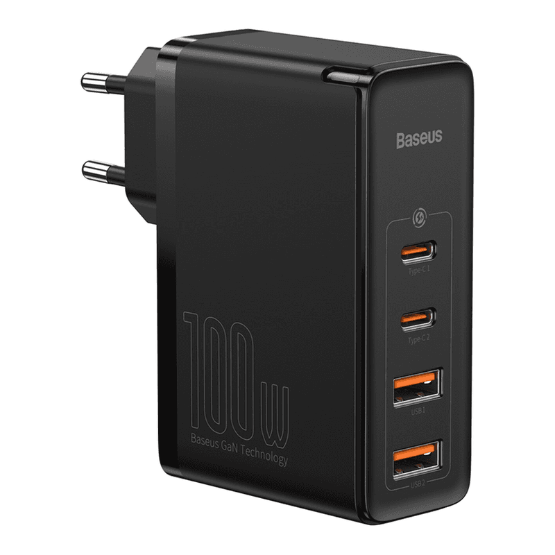 Baseus GaN2 Pro Snellader 2C+2U 100W Eu Zwart