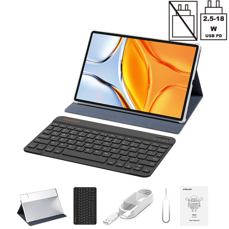 Teclast T70 tablet 14" 2.2K 2240*1400, Android 15, Helio G100 , 20GB RAM (8+12GB virtueel)+128GB, Dual SIM 4G+Wi-Fi 5G, 8MP+13MP, BT, GPS.2026,Inclusief Folio Case+BT-toetsenbord