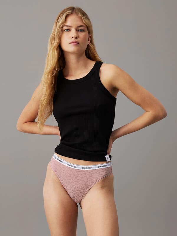 Calvin Klein kanten brazilian slip - gedempte XS