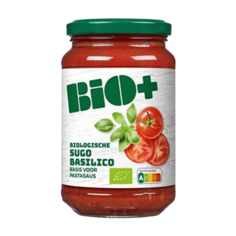 B+ Biologische Tomatensaus Met Basilicum - 350 g