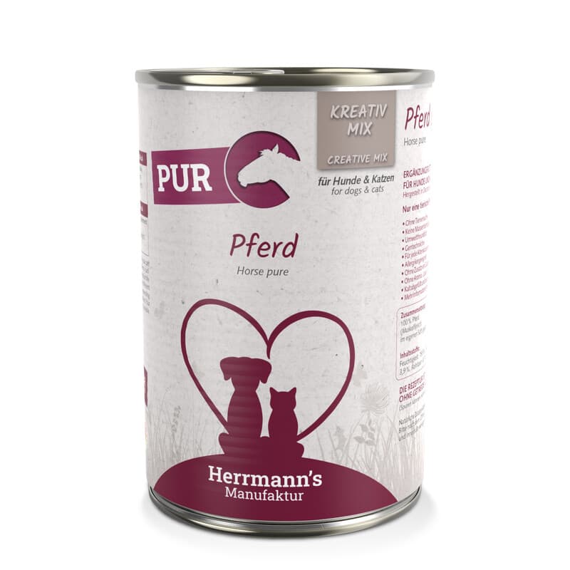 Herrmann's Puur Paard 400 gr. - per 6 stuks