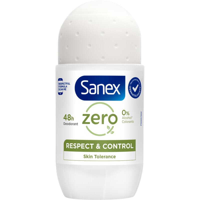 Sanex deodorant roller - Zero% respect&controle 50 ml