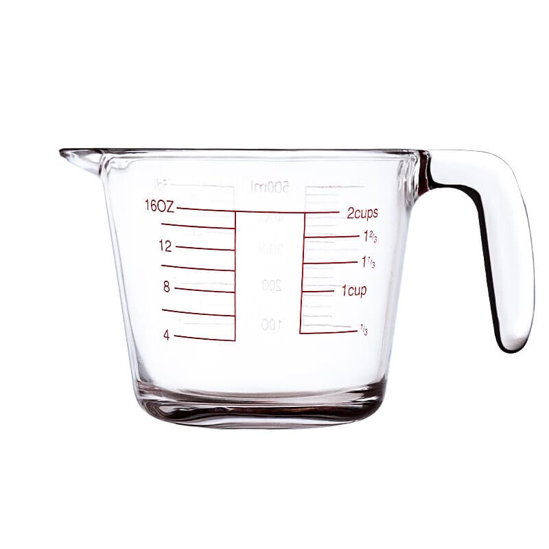 BJ 500ml Glazen Maatbeker met Schaalverdeling