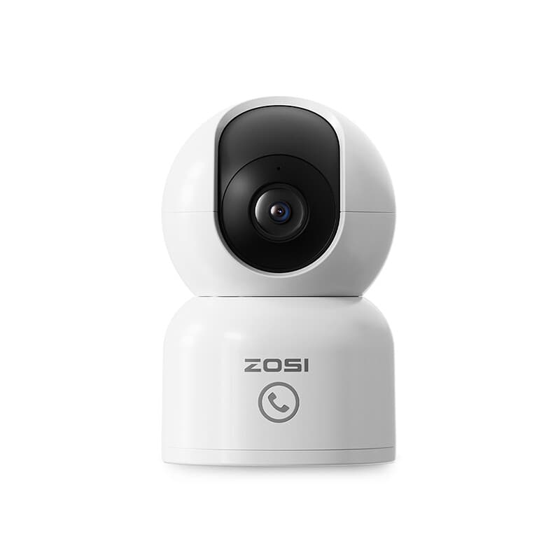 ZOSI 4MP beveiligingscamera voor binnengebruik, Wi‑Fi, huisdiercamera/babyfoon, automatische tracking van mensen en huisdieren, 360°-bewaking, binnencamera met app, tweerichtingsaudio, nachtzicht, 1 stuk