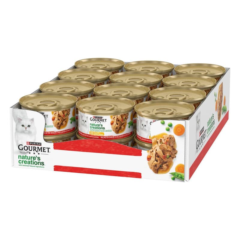 Gourmet Nature's Creation Rijk Aan Rundvlees Kattenvoer 24x85 g