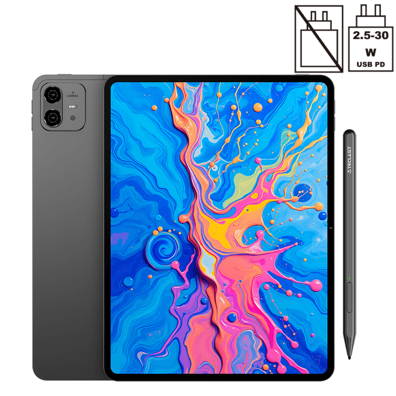 Teclast ArtPad Pro tablet — 12,7 inch 2K-display, 20 GB (8 GB + 12 GB virtueel) RAM + 256 GB opslag, inclusief stylus