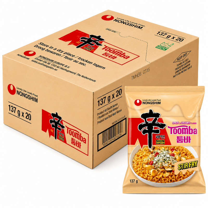 NongShim shin ramyun toomba 137 g x 20 instant noedel doos