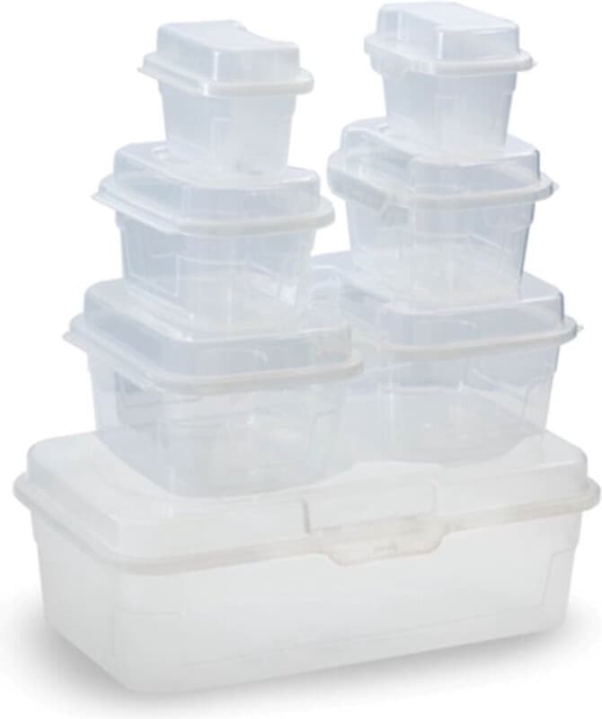 Alpina Opbergdoos Set - 7 stuks, Transparant