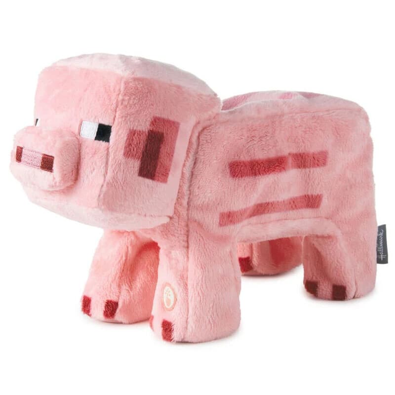 Minecraft Clip-on Plush Pig - Kinderaccessoires, Roze