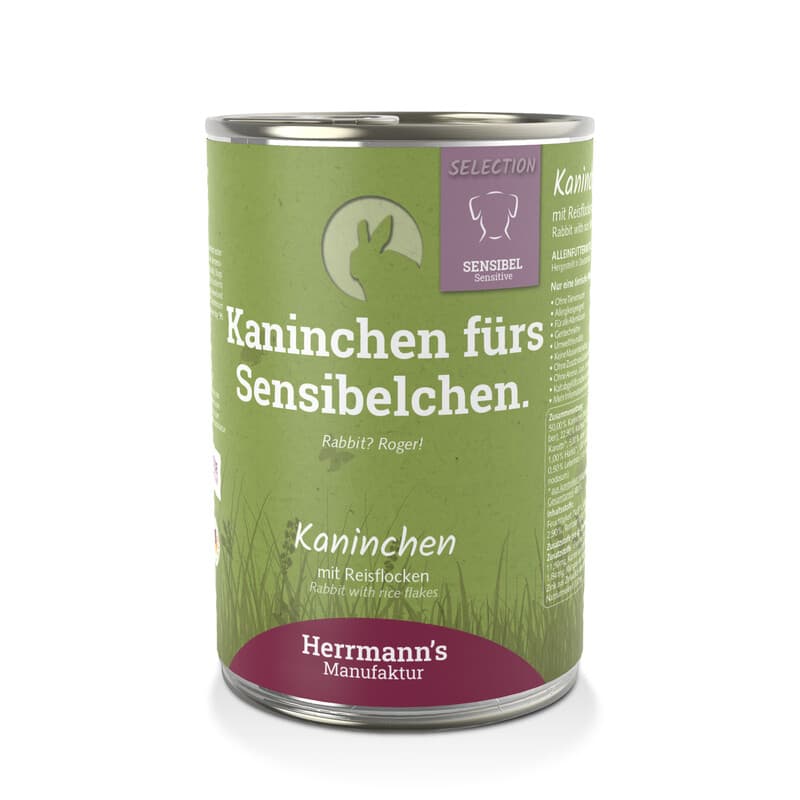 HERRMANN'S MANUFAKTUR Sensitive Konijn Vlees Hondenvoer 400 g