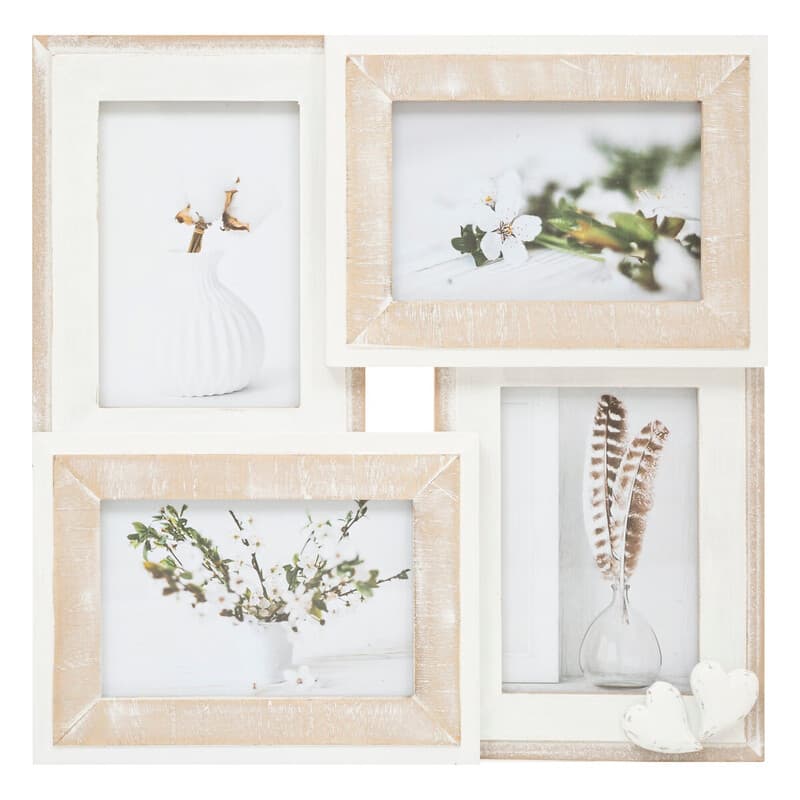 Atmosphera Fotolijst - MDF, 4 Foto's, Beige, 33,5 x 33,5 cm