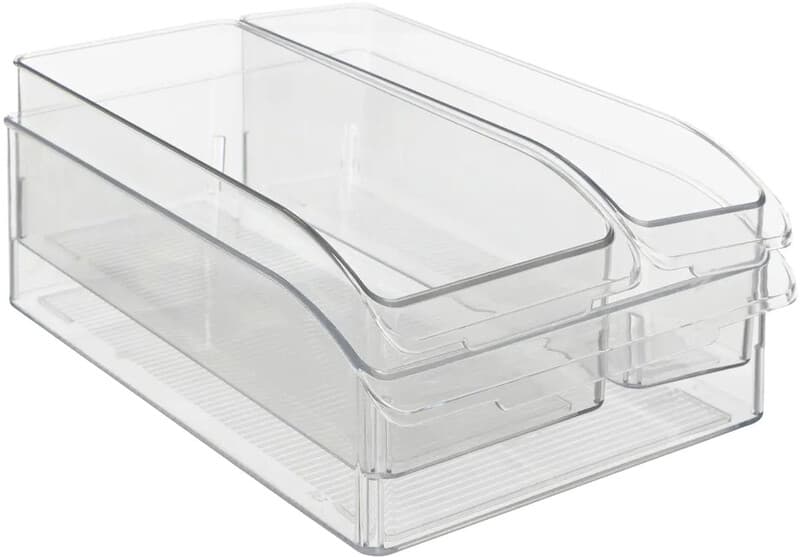 5five Slimme Koelkast Opslagbakken Set - 3 stuks, Transparant, 30,5 x 21 x 9 cm