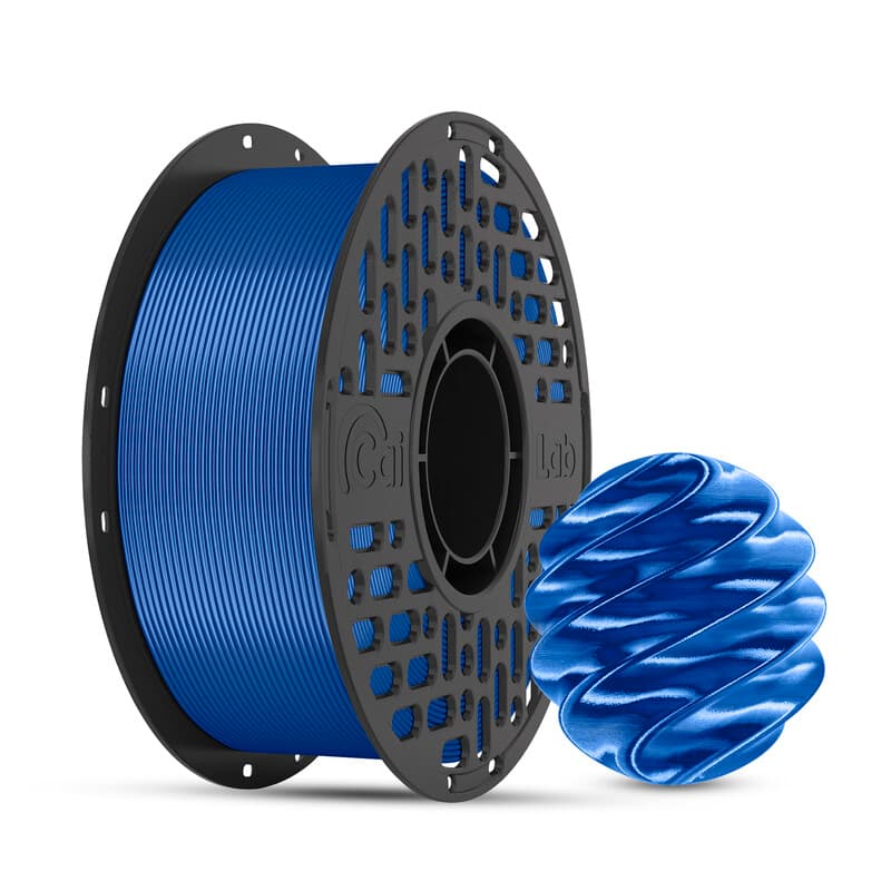CAILAB PLA Silk 3D-printer Filament, Effen kleur - Blauw