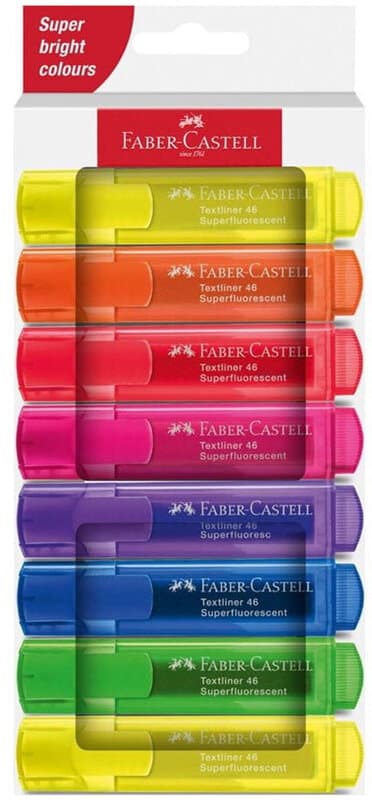 Faber-Castell Markerset - 8 stuks, Assortiment kleuren