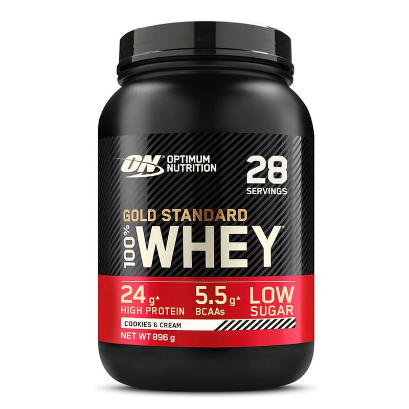 Optimum Nutrition Gold Standard 100% whey proteïne, cookies&cream 896 gram (28 porties)