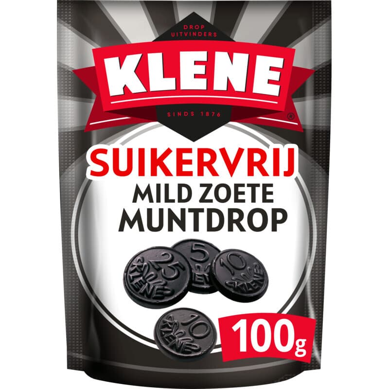 Klene suikervrije munt-drope - 100 g