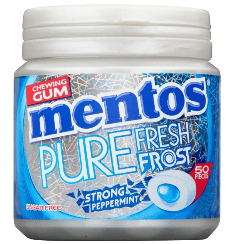 Mentos Gum Pure Fresh Frost Pepermunt - 50 pcs, Suikervrij