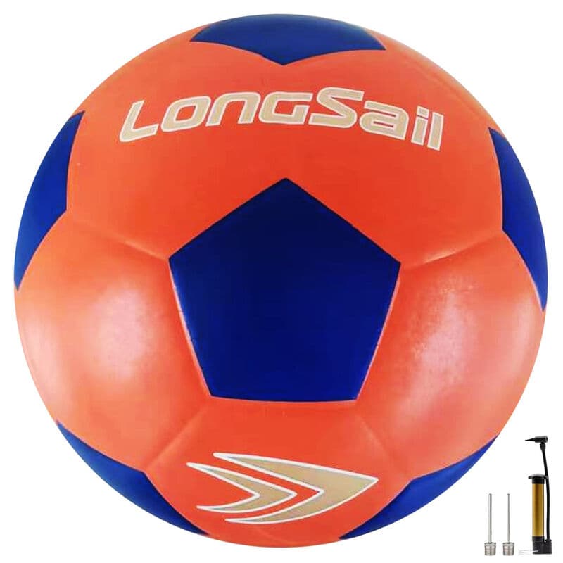 LONGSAIL Hoogwaardige rubber voetbal Maat 4 Oranje/Blauw