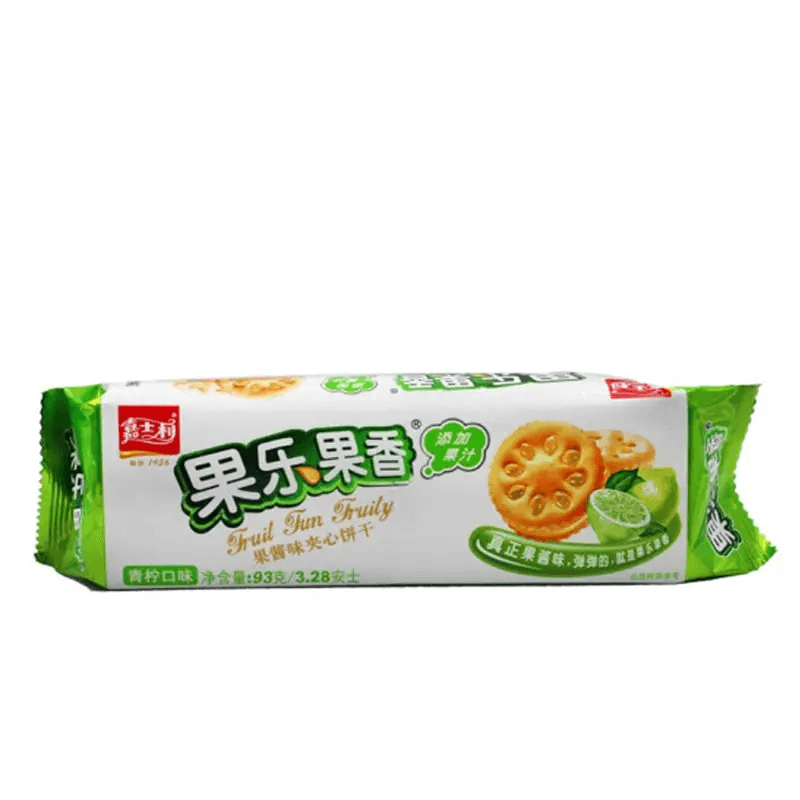 Jia Shi Li koekjes met fruitsmaak (limoensmaak) 93g
