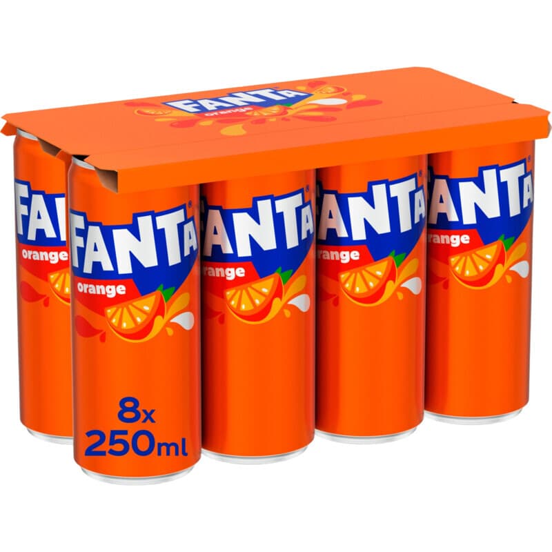 Fanta Orange Frisdrank - 8 x 250 ml