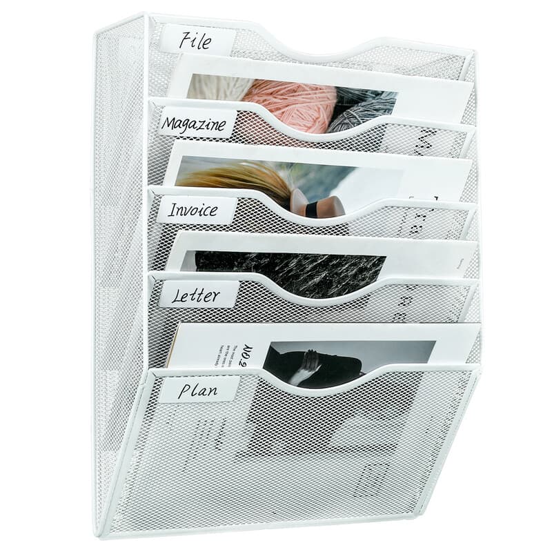 Senhoglb 5-vaks A4 wandmappenhouder, wit, jaarverloopactie, top cadeaukeuzes