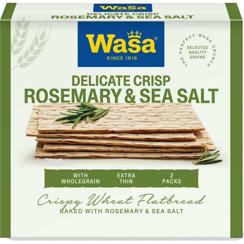 Wasa Dunne Crisp Rozemarijn&Zout - 190 g, Hoog In Vezels