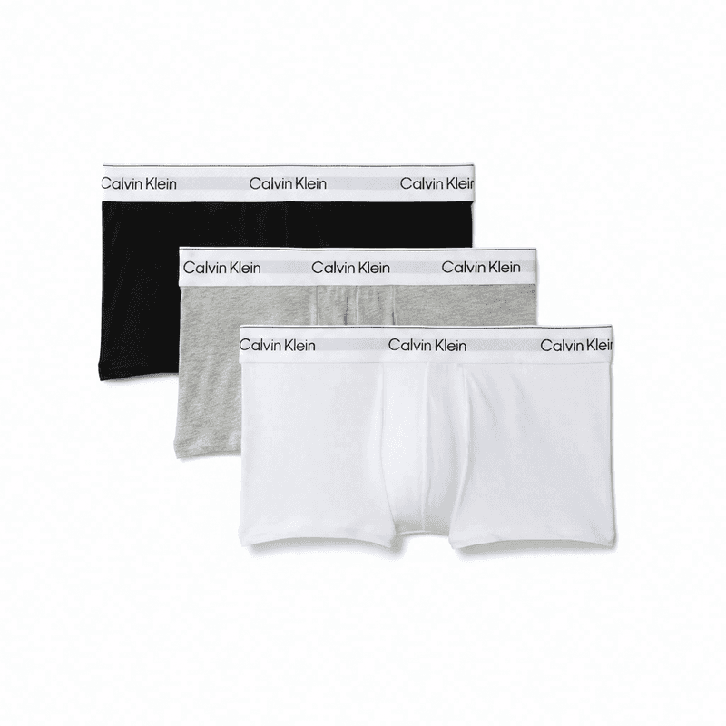 Calvin Klein 3-stuks low rise trunks - Icon cotton stretch - wit, zwart, grijs 4 XL