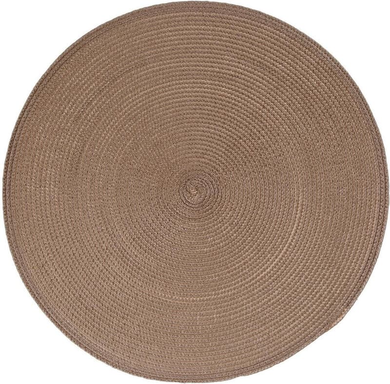 Secret de Gourmet Ronde gevlochten placemat - Taupe, 38 cm