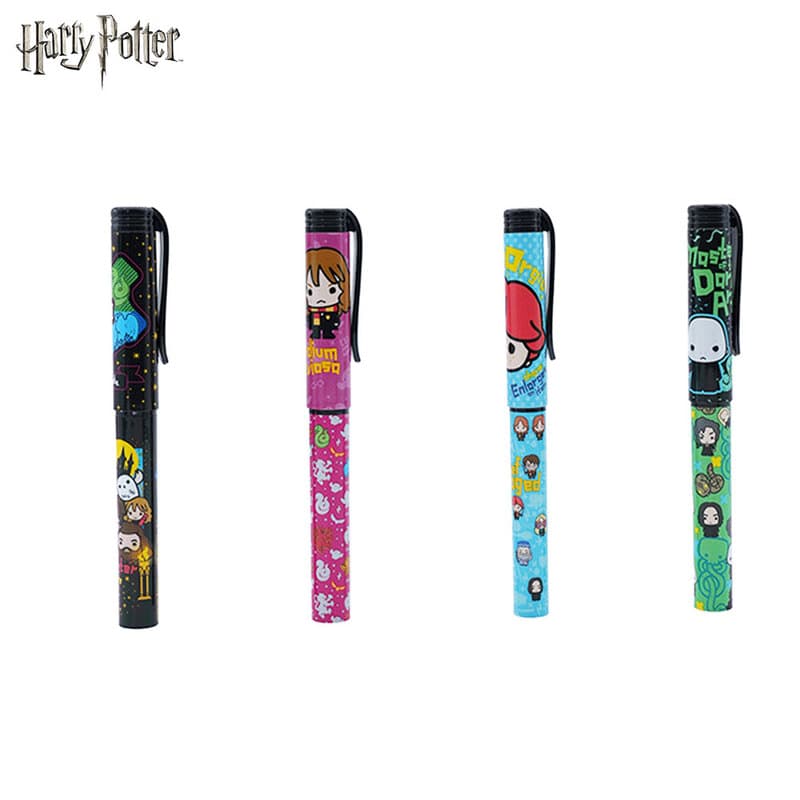 4-delige Harry Potter Pennenset Officieel Gelicenseerd Schattige Chibi-personages Tovenaarwereld Verzamelaarsartikel en Kantoorcadeau