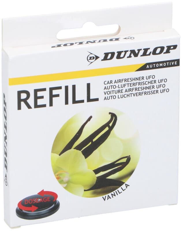 Dunlop UFO Vanille Luchtverfrisser - Navulbaar, Wit