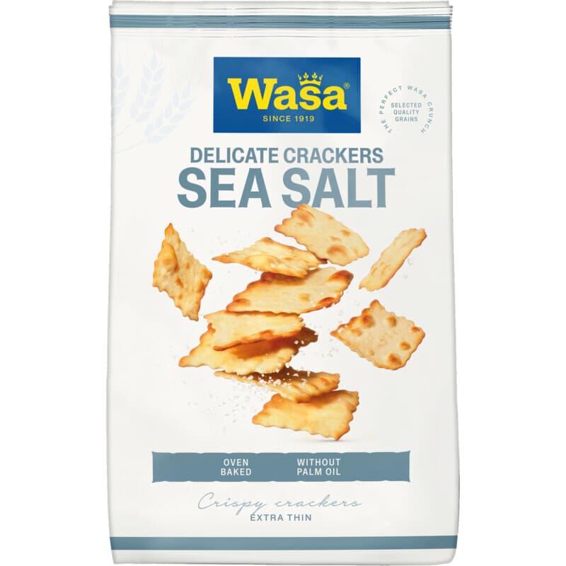 Wasa Delicate Crackers Zeezout - 180 g