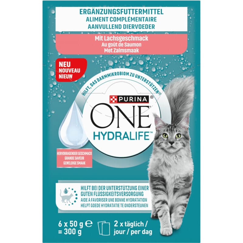 Purina ONE Hydralife Aanvullende Voeding Voor Volwassen Kat Zalm
