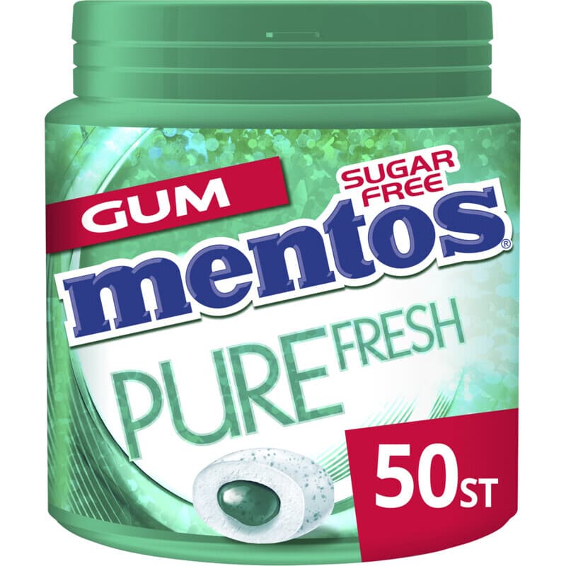 Mentos Wintergreen Suikervrij Kauwgom - 50 stuks, 100 g