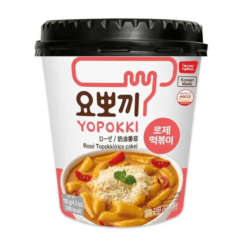 Yopokki Cup Pink Cheese Tteokbokki rijstcakes 120 g