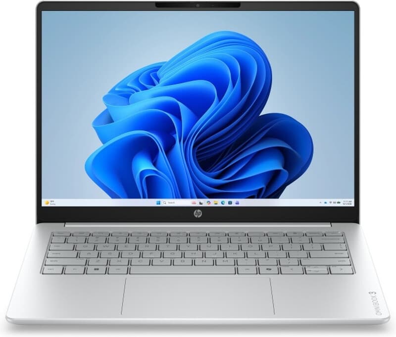 HP OmniBook 3 17-dp0050ndx AMD Ryzen™ 5 7520U Laptop 43,9 cm (17.3") Full HD 8 GB LPDDR5-SDRAM 512 GB SSD Wi-Fi 6 (802.11ax) Windows 11 Home Grijs, Zilver
