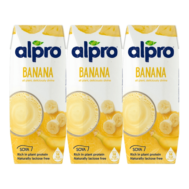 Alpro Soya Drink Banaan - 3 x 250 ml, Vegan