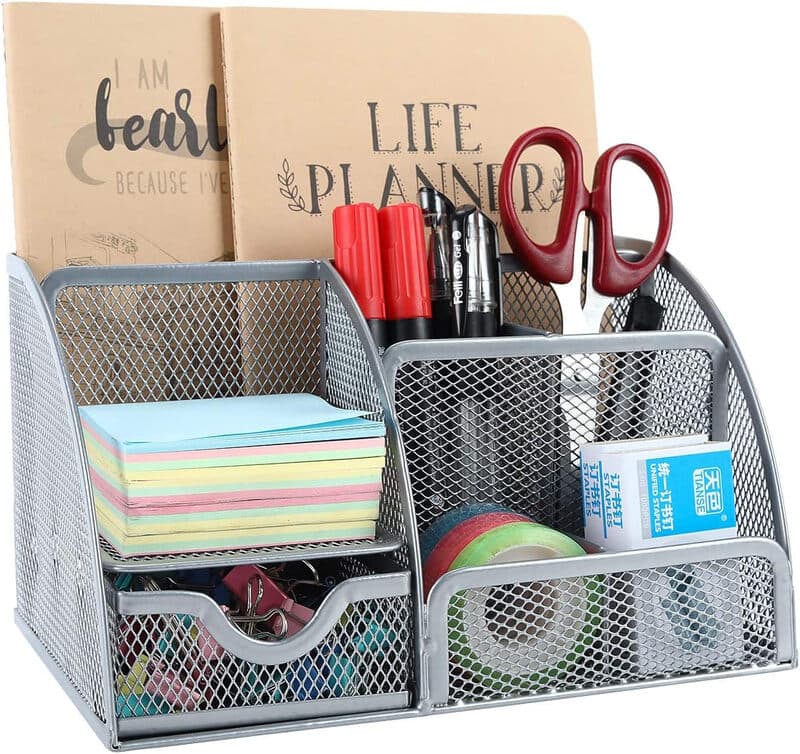 Senhoglb bureau-organizer van gaas, zilver, nieuwjaarverkoop, top cadeaukeuzes